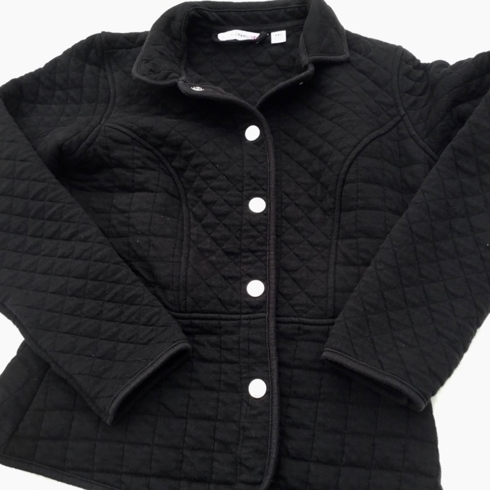 Isaac Mizrahi Live Black Quilted Jacket